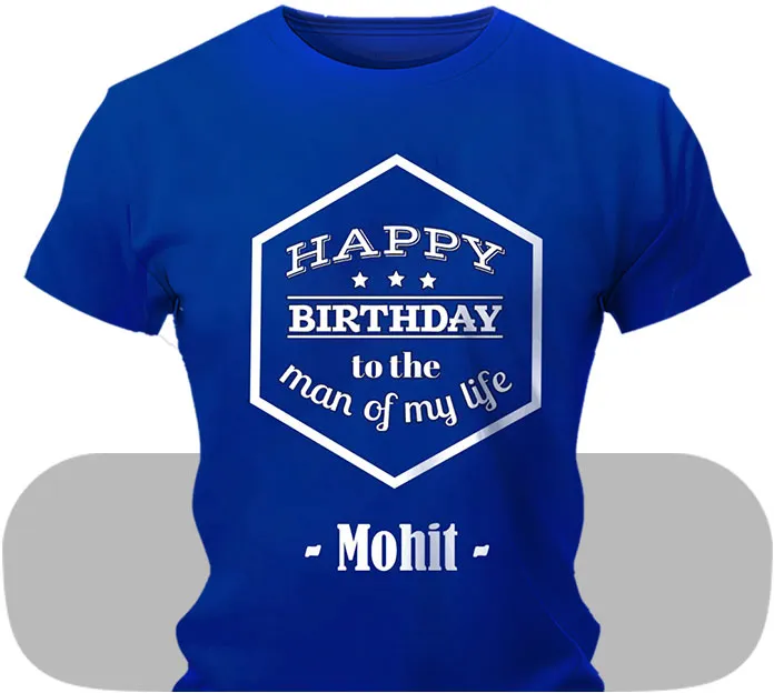 Customised T-shirt mohit written on it