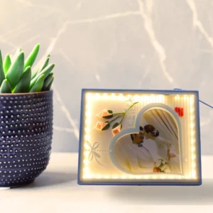 Heart Rectangular Photo Frame For Best Wishes