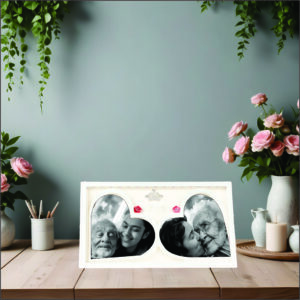 Double Heart LED Photo Frame For Grandparents