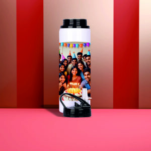 steel water bottle with birthday image on that- perfect birthday gifts for family